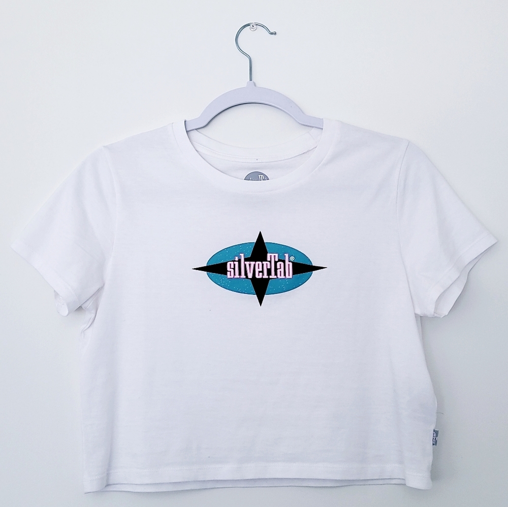 Levi's White Short Sleeve Tee with Blue Logo